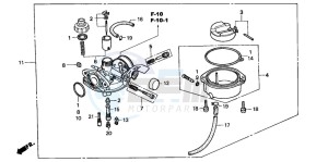 XR70R drawing CARBURETOR