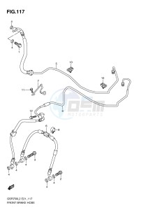 GSR750 (E21) drawing FRONT BRAKE HOSE (GSR750AUEL2 E21)