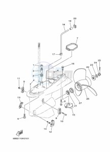 F225CETL drawing PROPELLER-HOUSING-AND-TRANSMISSION-2