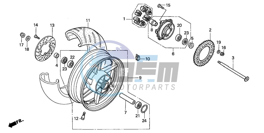 REAR WHEEL (VTR1000SPY/1)