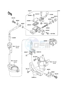 KX85 / KX85 II KX85A9F EU drawing Front Master Cylinder