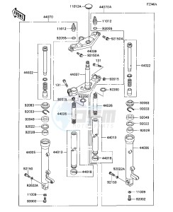 ZX 1100 C [NINJA ZX-11] (C1-C4) [NINJA ZX-11] drawing FRONT FORK-- ZX1100-C3_C4- -