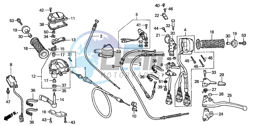 HANDLE LEVER/SWITCH/CABLE (TRX450FE)