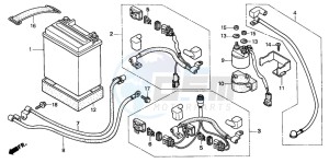 TRX250TE FOURTRAX RECON ES drawing BATTERY ('05)