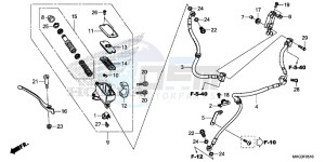 CMX500AH UK - (E) drawing FRONT BRAKE MASTER CYLINDER