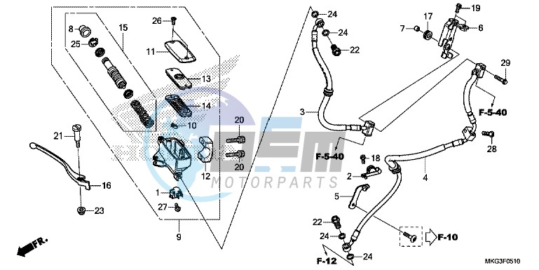 FRONT BRAKE MASTER CYLINDER