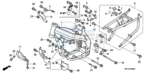 CRF450X9 U drawing FRAME BODY