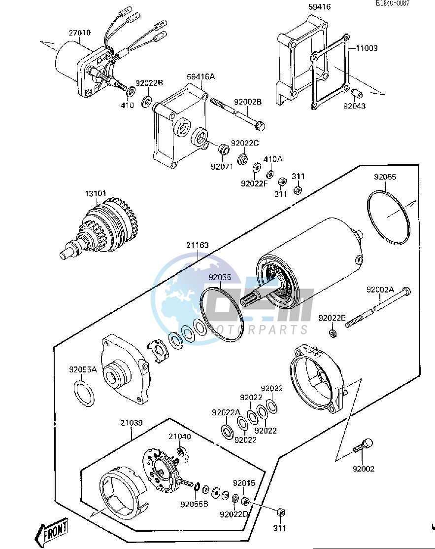 STARTER MOTOR -- JF650-A2- -