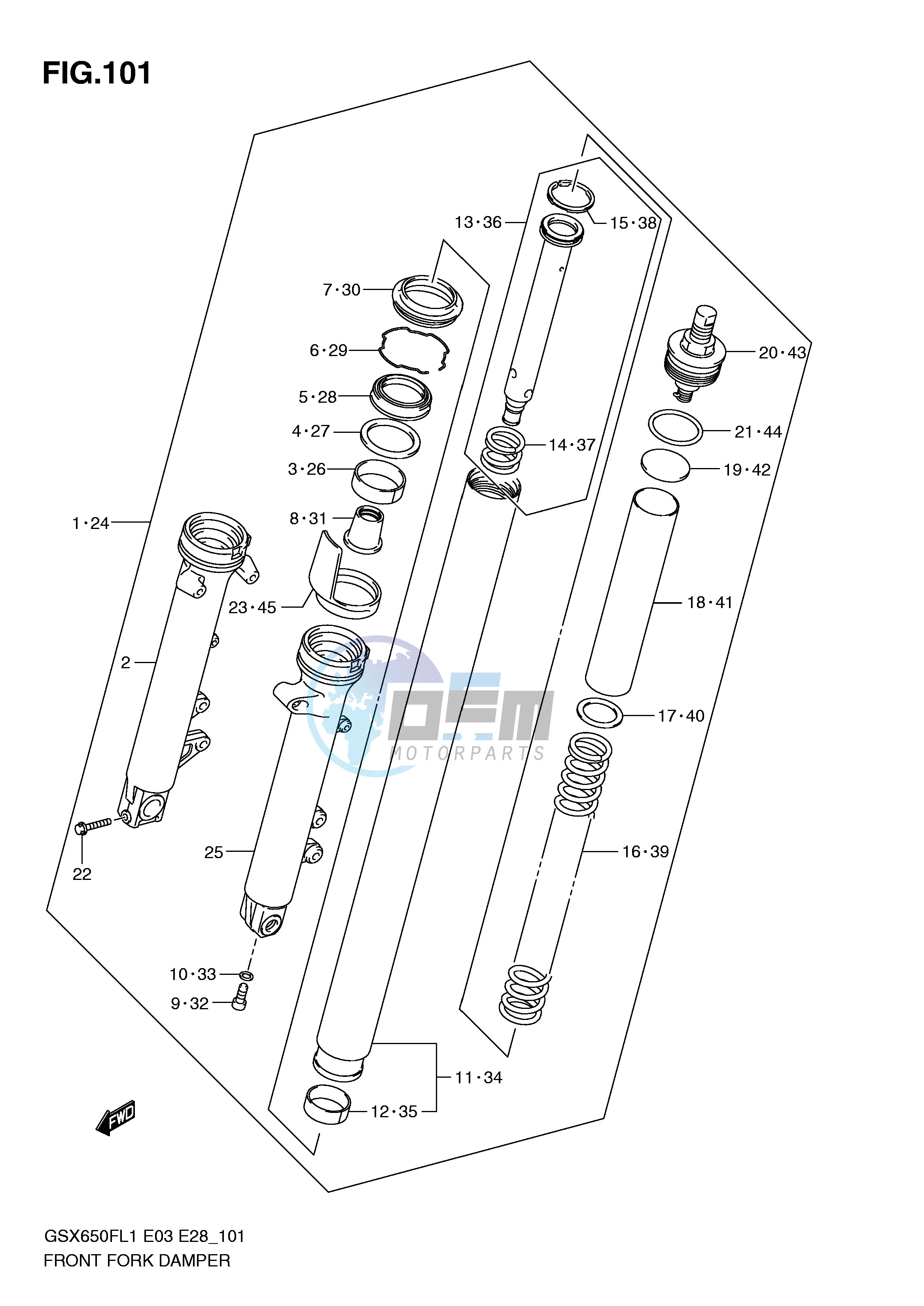 FRONT FORK DAMPER (GSX650FL1 E28)