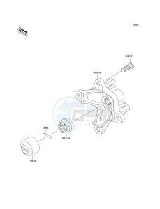 KVF 650 E [BRUTE FORCE 650 4X4 HARDWOODS GREEN HD] (E6F-E9F) E6F drawing FRONT HUB