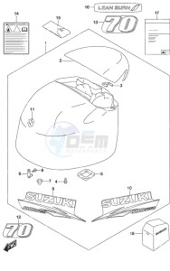 DF 70A drawing Engine Cover