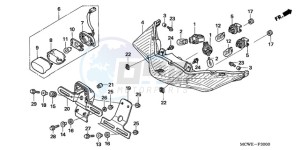 VFR800A9 France - (F / ABS CMF MME TWO) drawing REAR COMBINATION LIGHT (E,ED,EK,F)