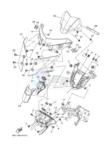 MTN1000 MTN-1000 MT-10 (B67E) drawing COWLING 2