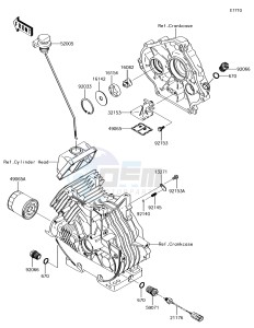 MULE SX 4x4 KAF400HJF EU drawing Oil Pump