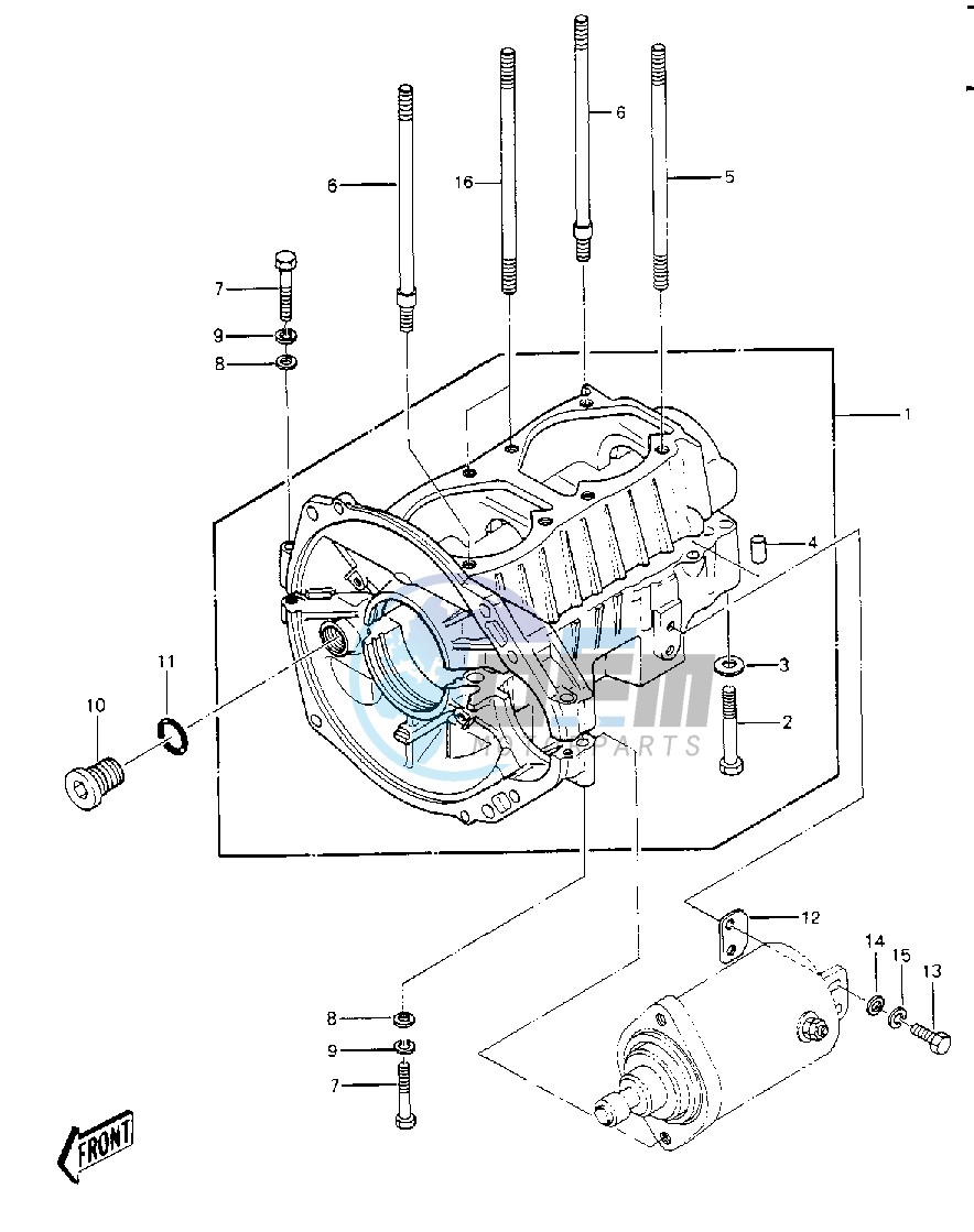 CRANKCASE -- 84-86 JS440-A8_A9_A10- -