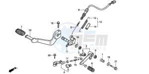 CB750F2 SEVEN FIFTY drawing PEDAL