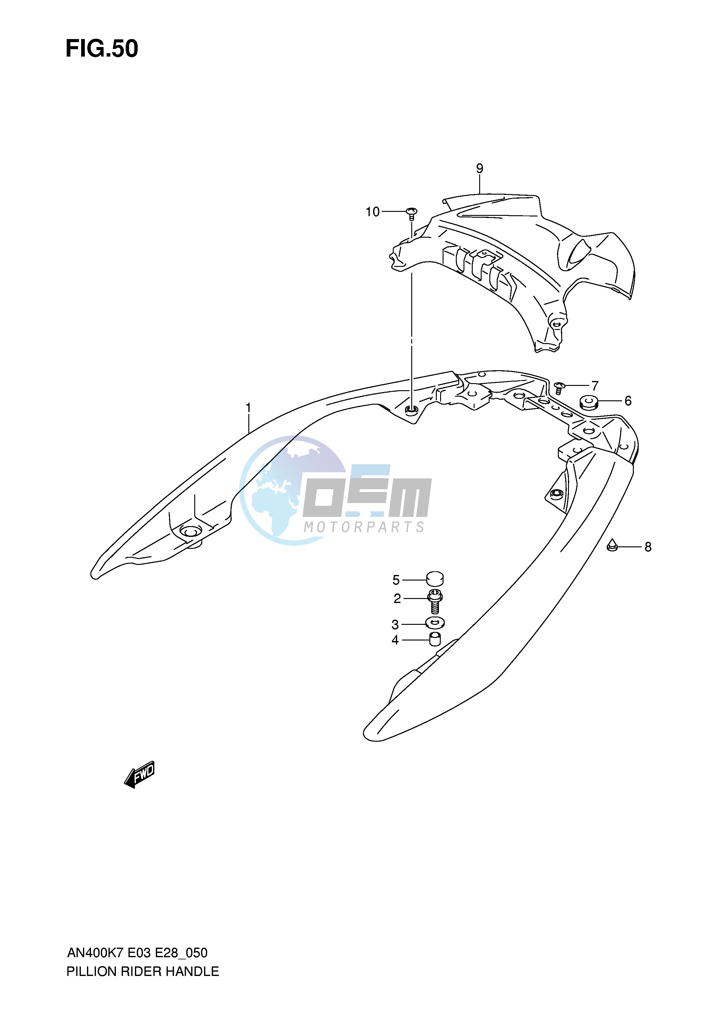 PILLION RIDER HANDLE (AN400K7 K8 K9 AK9 L0 AL0)