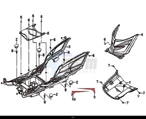 JET 4 50cc (AD05W8-EU) (E4) (L8) drawing FLOOR PANEL CENTER COVER