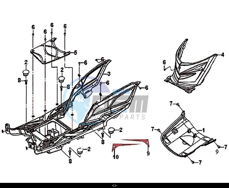 FLOOR PANEL CENTER COVER