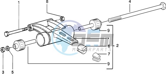 Swinging arm