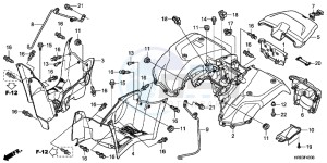 TRX500FMC ED drawing REAR FENDER