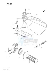 DR250 (E24) drawing RIGHT KNUCKLE COVER