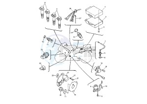 YZF R7 OW02 750 drawing HANDLE SWITCH – LEVER