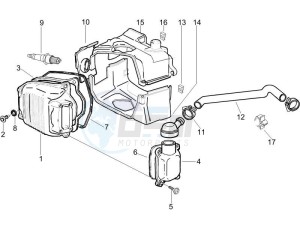 Liberty 125 4t e3 drawing Cylinder head cover