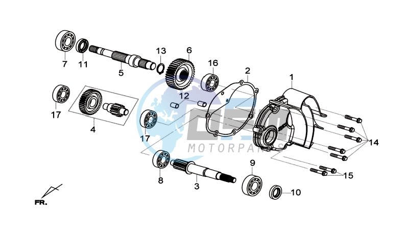 CRANKCASE - DRIVE SHAFT