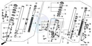 GL18009 NZ / AB NAV - (NZ / AB NAV) drawing FRONT FORK