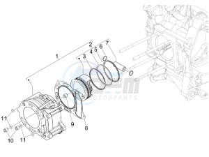 Beverly 250 (USA) USA drawing Cylinder-piston-wrist pin unit