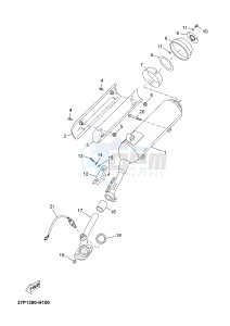 YP250R X-MAX 250 X-MAX 250 (1YS9 1YS9 1YS9) drawing EXHAUST