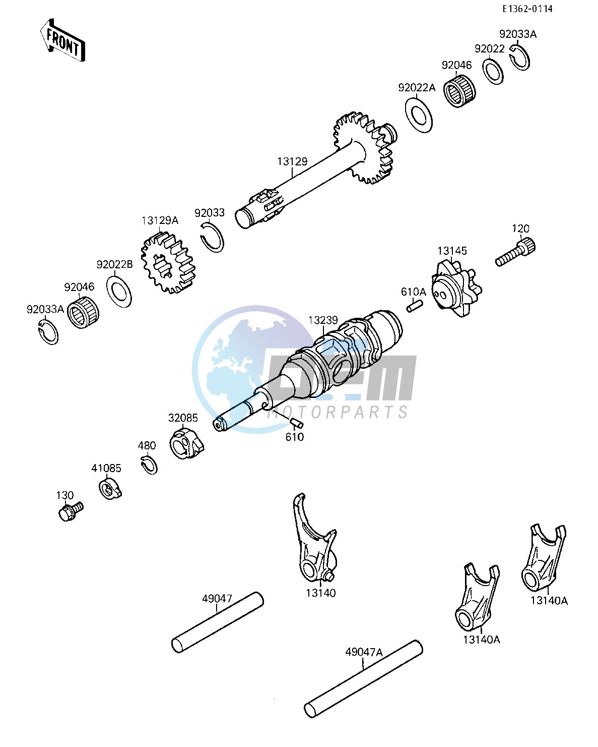 GEAR CHANGE DRUM & FORKS