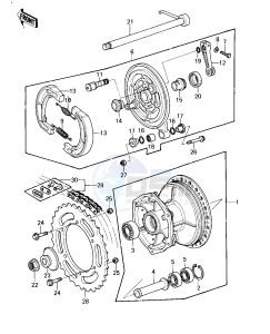 KLX 250 A [KLX250] (A1-A2) [KLX250] drawing REAR HUB_BRAKE_CHAIN