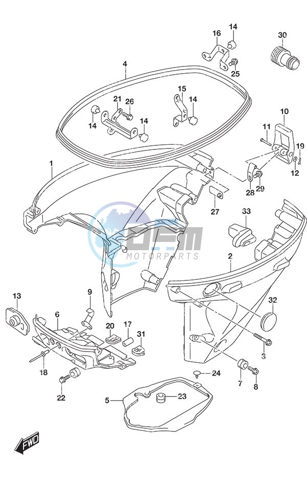 Side Cover Tiller Handle w/Power Tilt