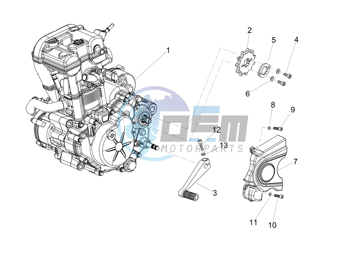 Engine-Completing part-Lever