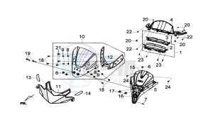 GTS 125I drawing DASHBOARD - WINDSCREEN