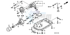 ST1300AE Pan Europoean - ST1300 UK - (E) drawing OIL PUMP/OIL PAN