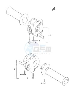 GZ125 (W-X-Y) drawing HANDLE SWITCH