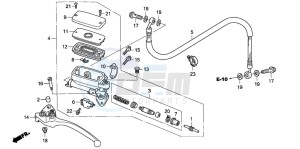 CBF1000T drawing CLUTCH MASTER CYLINDER