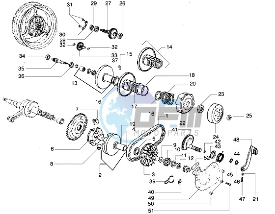 Speed variator assy