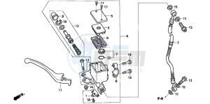 CB250 TWO FIFTY drawing FRONT BRAKE MASTER CYLINDER