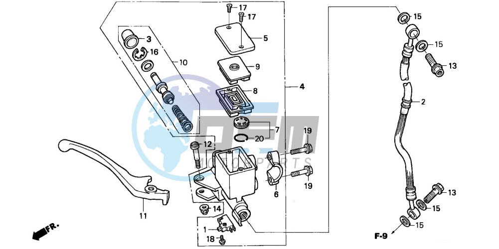 FRONT BRAKE MASTER CYLINDER