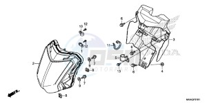 NC750SDG NC750X Europe Direct - (ED) drawing HEADLIGHT (LED)