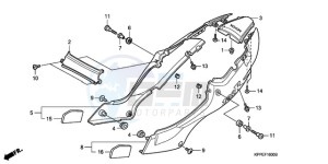 CBR125RW9 UK - (E) drawing SIDE COVER