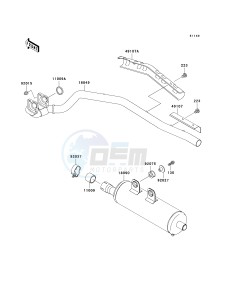 KVF 400 C [PRAIRIE 400 4X4] (C1-C4) [PRAIRIE 400 4X4] drawing MUFFLER-- S- -