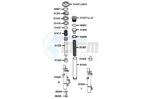 DOWNTOWN 300 I ABS drawing Separated Parts Of FrFork