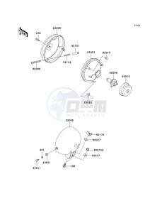 VN 800 A [VULCAN 800] (A6-A9) [VULCAN 800] drawing HEADLIGHT-- S- --- VN800-A6- -