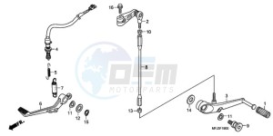 CBR600RRA UK - (E / 3E) drawing BRAKE PEDAL/CHANGE PEDAL