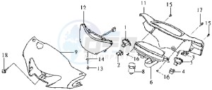 DD50 drawing DASHBOARD - TAIL LIGHT - HANDLEBAR COVER